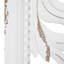 White Wood Intricately Carved Scroll Floral Wall Decor 12"W, 49.5"H