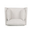 Tissu, fauteuil club avec pieds en bois