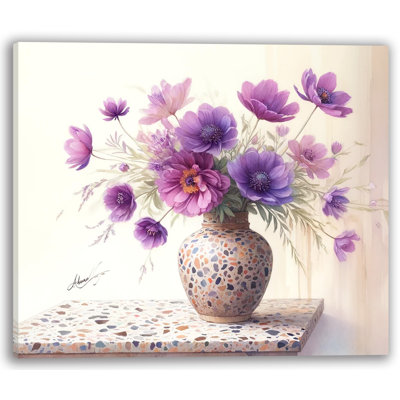 Lavender Blossom Beauty Wrapped Canvas Art Print