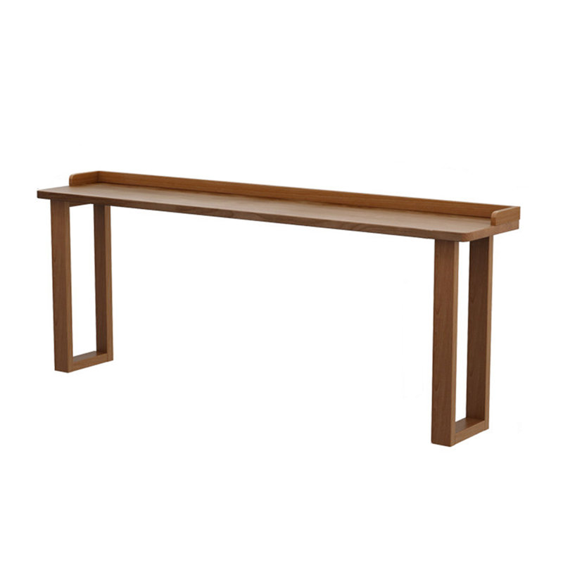 Table de salle à manger en bois massif avec garde de bord, H 43,3 po x L 78,7 po x l 15,7 po