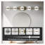 Applique murale moderne en or brossé pour salle de bain à 5 lumières DEL Crystal Sand Acrylique pour miroir et salle d'eau