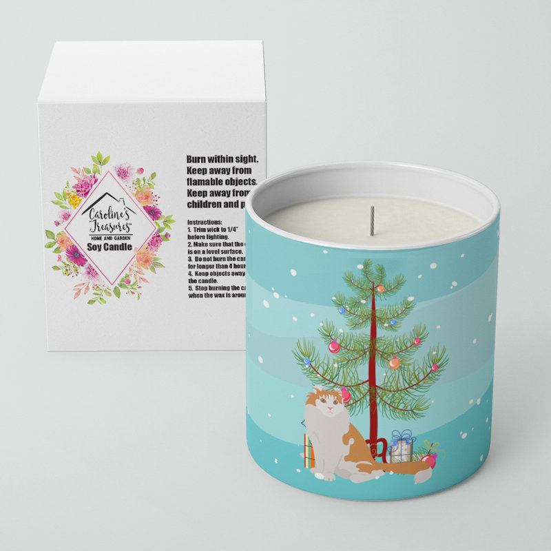 Bougie décorative American Curl Merry Christmas 10 oz