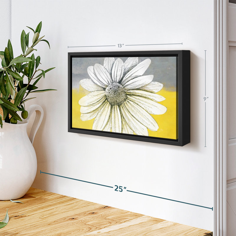 Marguerite sur toile, H 9 po x l 13 po