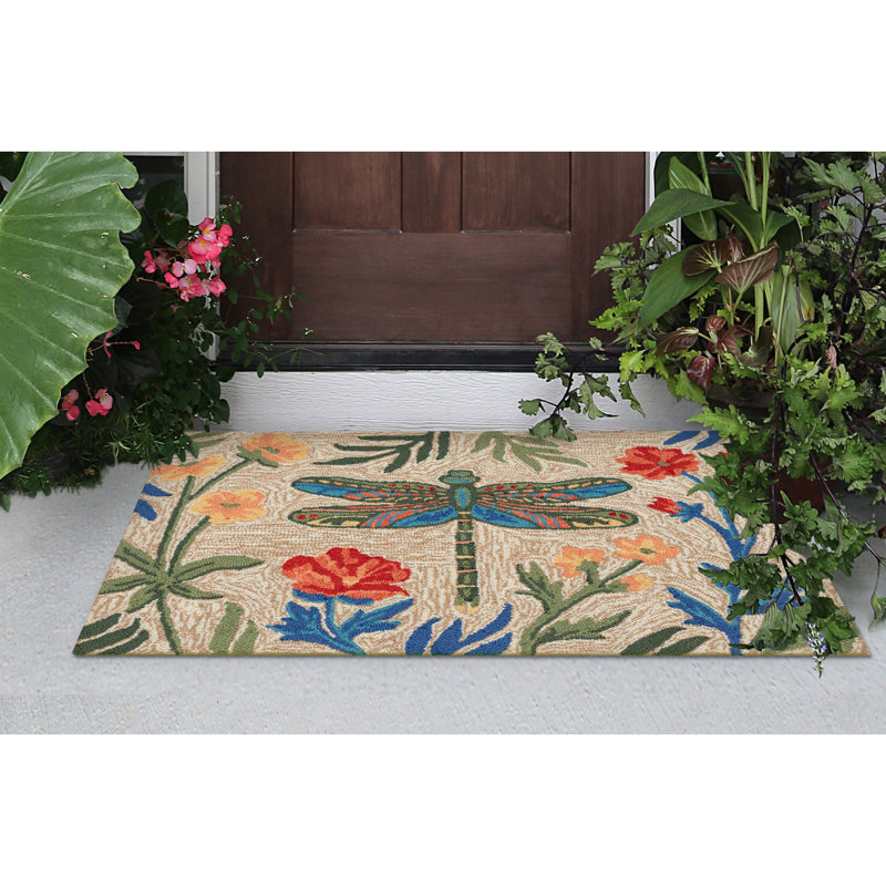 Monserratt Polyester Kitchen Mat, Rectangle 2' x 3'