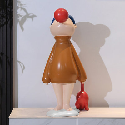 Orange Free Form Resin Decorative Object