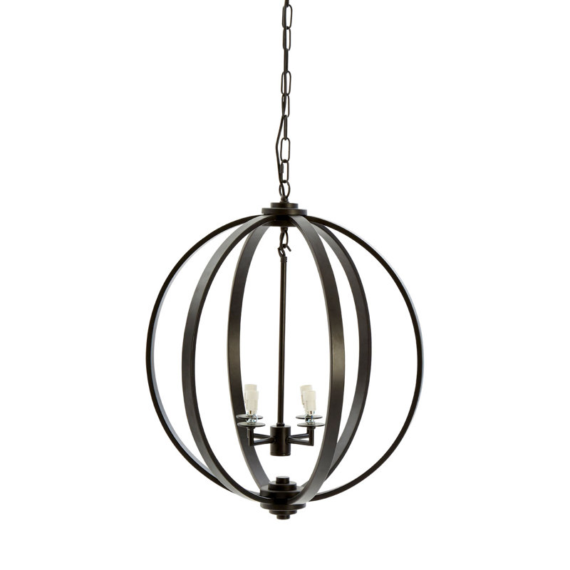 Santos 4 - Light Sphere Chandelier, Black
