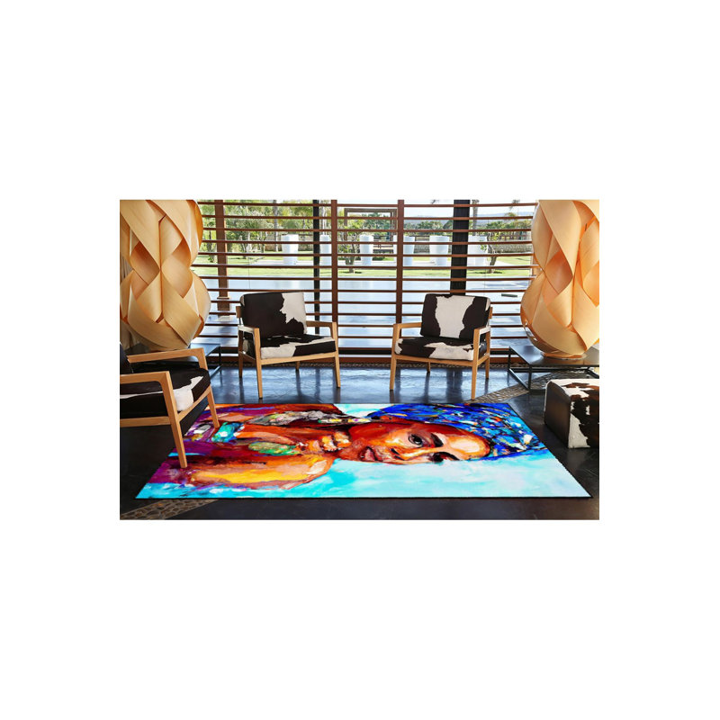 Tapis tissé à motif lavable, Sous-tapis rectangulaire 5 pi 1 po x 7 pi 7 po inc