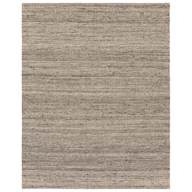 Melera Sitari MLR04 Handwoven Solid Black/Ivory Area Rug (9'6"X13'6"), Rectangle 9'6" x 13'6"