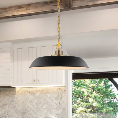 Eddy 1-Light Dimmable Steel Dome Pendant