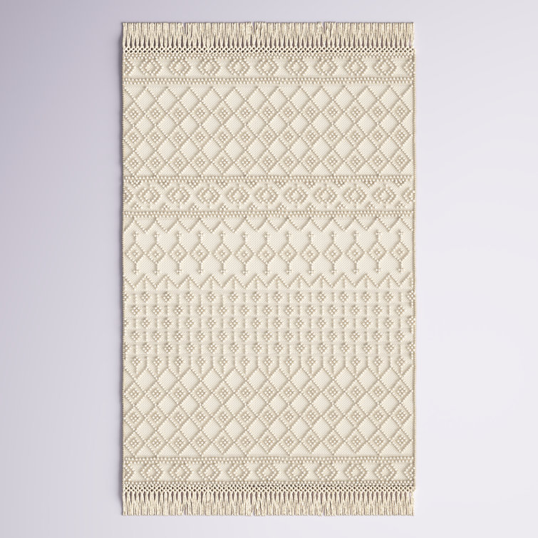 Litchfield Handmade Flatweave Wool/Cotton Area Rug in Cream Langley Street Rug Size: Rectangle 5' x 7'6