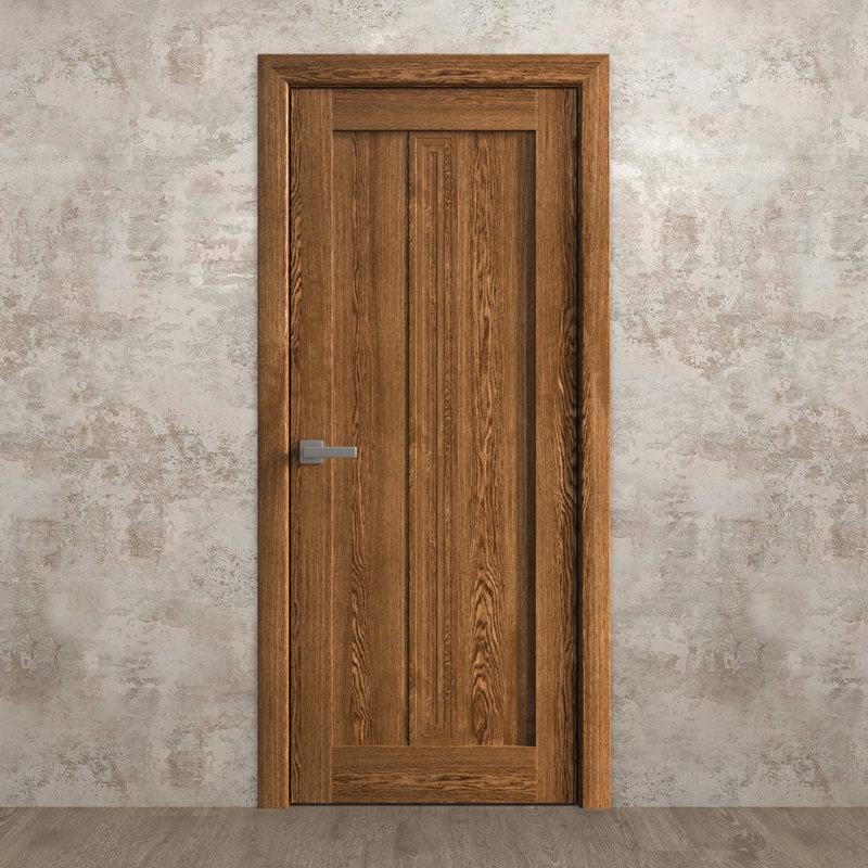 Porte intérieure intérieure | Ego 5006 | Poignée simple à panneau régulier | Portes de salle de bain modernes, Chêne cognac