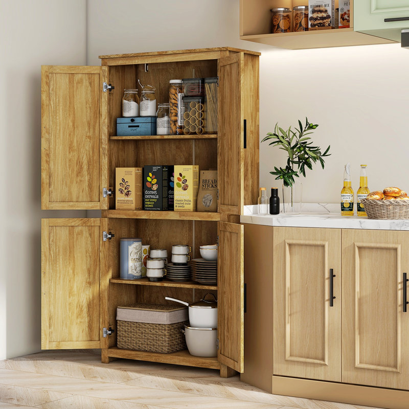 Armoire de rangement en rotin avec tablette réglable