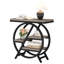 Table de bout étroite 25,59 po avec tablettes de rangement à 3 niveaux