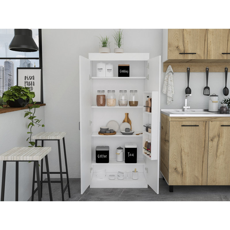 Garde-manger, double porte, cinq tablettes