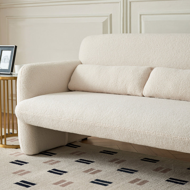 59.06'' 2-Seater Velvet Loveseat Solid Wood Frame with Storage Base, Movable Pillows, Scratch-Free Rubber Feet for Small Spaces