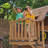 Hangout Hideaway Clubhouse, Wooden Playset With Slide And Monkey Bars