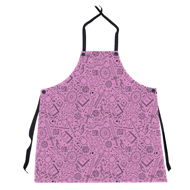 Tablier à motif rpg lines, Rose / gris clair