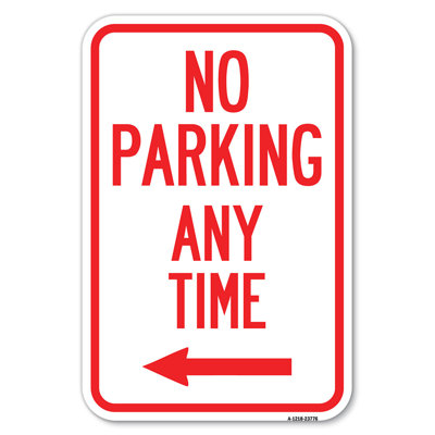 No Parking Anytime With Left Arrow/23776