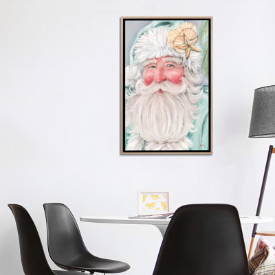 «Coastal Santa», reproduction d'art sur toile encadrée