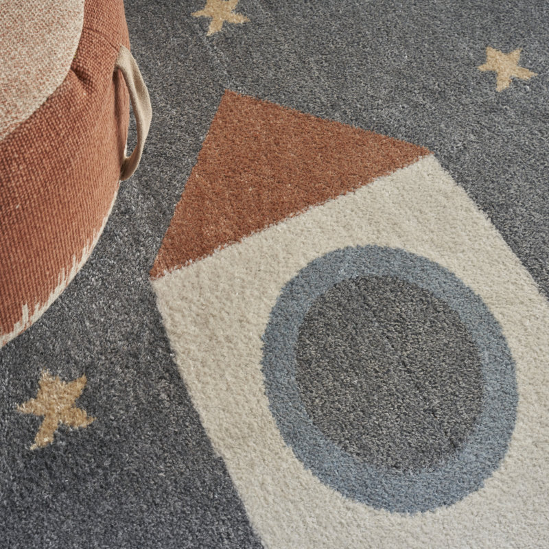Hanfurd Machine Woven Polypropylene Plastic Rug, Round 7'10"