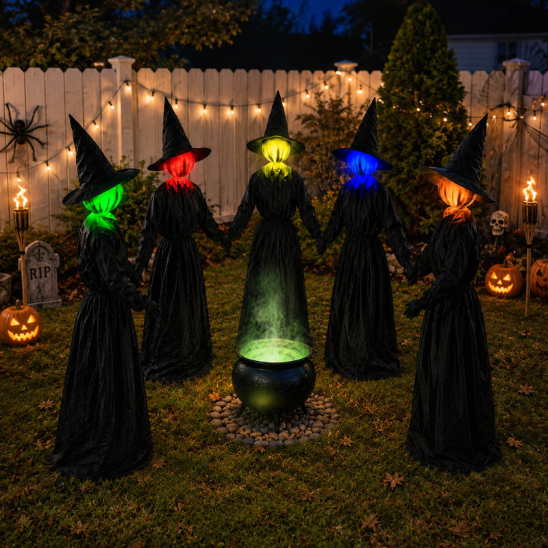 Ensemble de 5 décorations de jardin d'Halloween