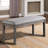 Dining Table 4X Side Chairs Bench 6Pcs Dining Set Fabric Seat Rustic Style