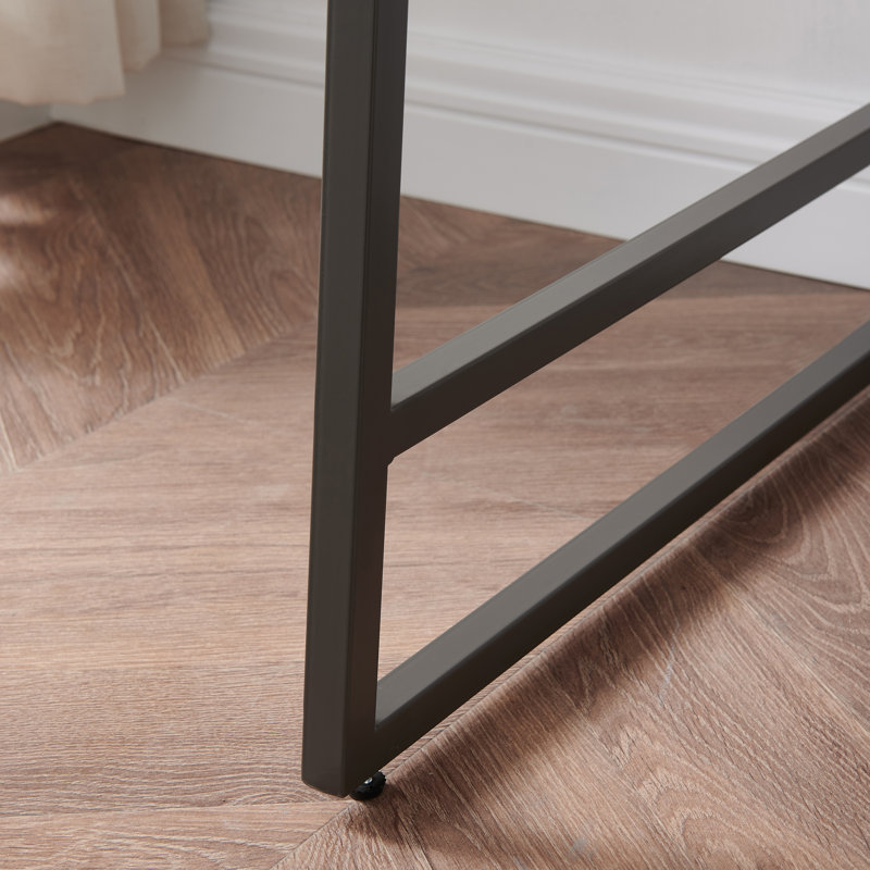 Synthetic Laminate Iron Writing Desk, Oak/Gray