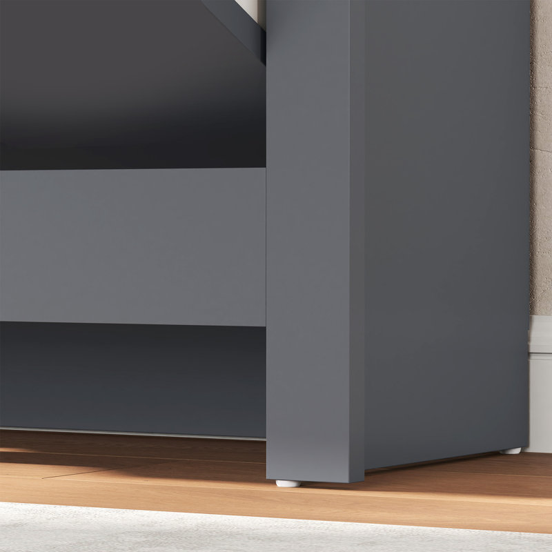 12 Pair Shoe Storage Cabinet, Charcoal Grey