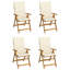 Chaise d'extérieur avec chaises inclinables d'extérieur en bois d'acacia massif-991143239