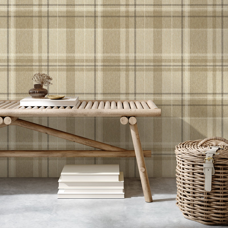 Manohar 10.5m x 52cm Wallpaper Roll, Beige