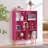 7 Cube Bookshelf, 3 Tier Modern Bookcase With Legs, Wood Cubeicals Organizer Storage Open Shelves, Retro Display Book Shelf, Freestanding Short Book Case For Bedroom,Living Room,Office-1887888349