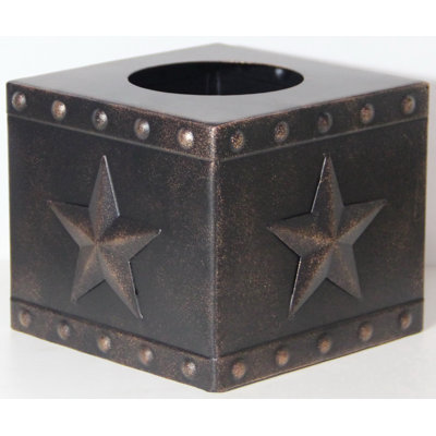 Inglesbatch Western Lone Star Copper Colour Square Tissue Box Cover
