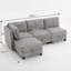 Canapé modulaire sans accoudoirs, canapé-lit avec rangement, fauteuil de canapé modulable et flexible pour salon (4 pièces)