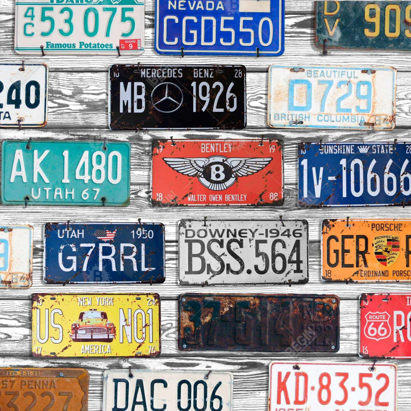 «Vintage Plates Immobilier» sur toile