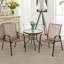 2 chaises de patio pour l'extérieur avec accoudoirs - gris-319188905