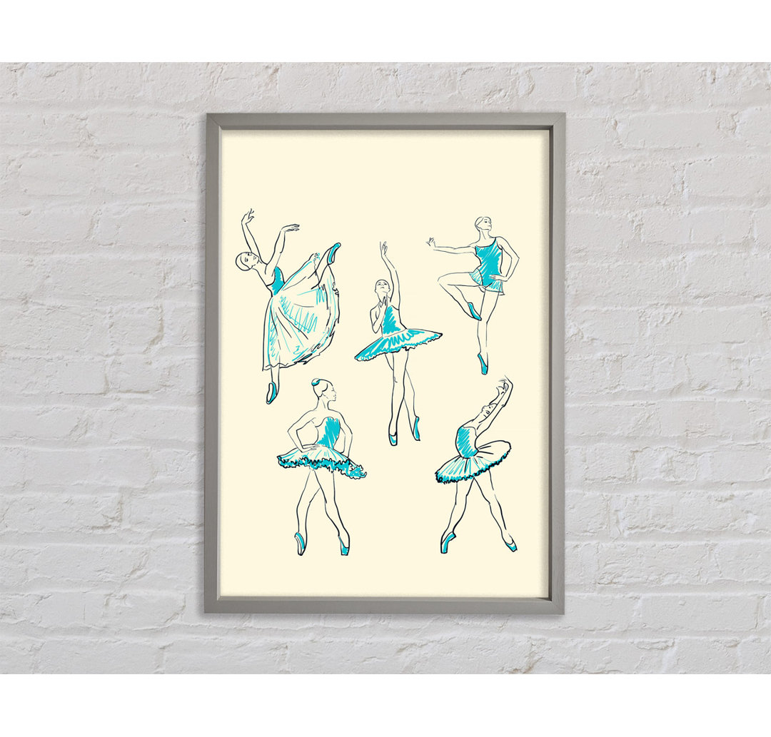 Gerahmtes Wandbild Blue Ballerina 3