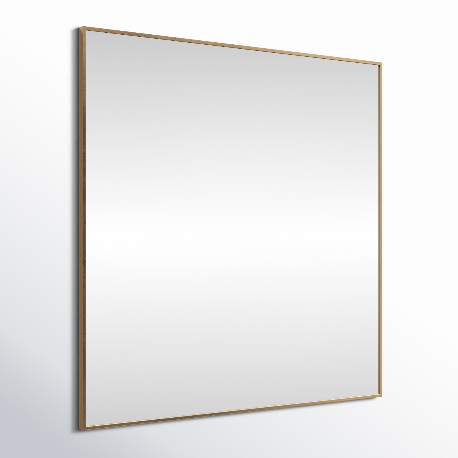 Valparaiso Metal Square Wall Mirror, Brass, 48"  x 48" 