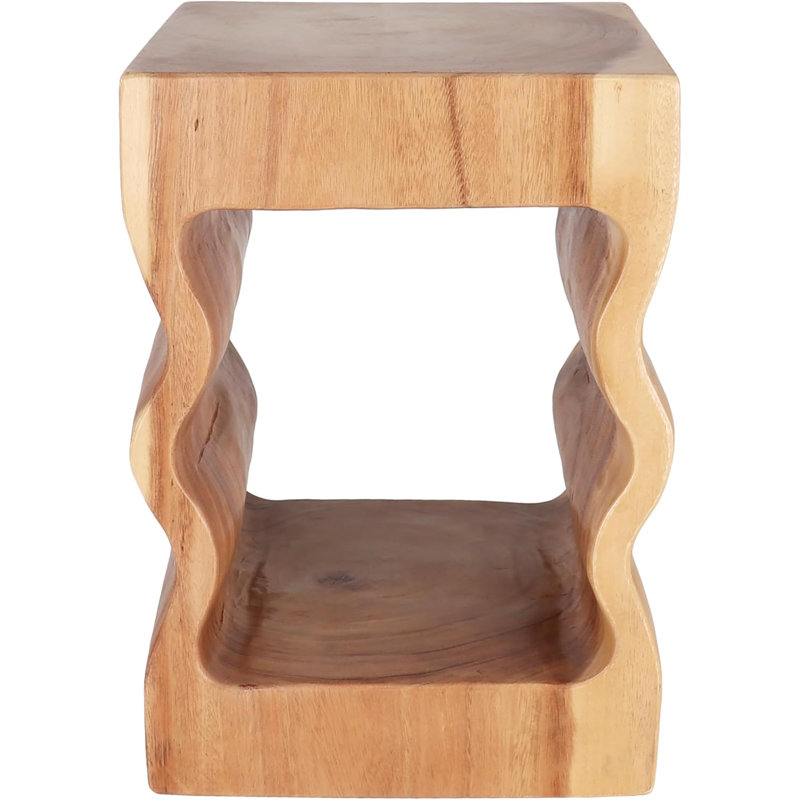 Wooden End Table - Unique Wooden Side Table - Mid Century Side Table - Saur Wood Side Table - Small Accent Table - Mid Century Modern Side Table