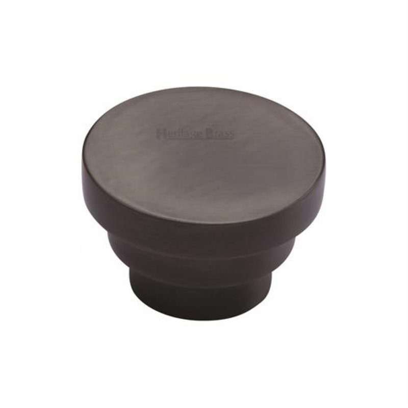 Heritage Brass Heritage Cabinet Knob Round Stepped Design, 3.2cm, Matt Bronze