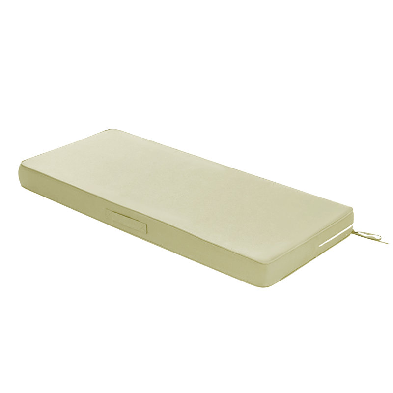 Coussin de banc d'extérieur, coussin de balcon imperméable et résistant à la décoloration avec un fond antidérapant et des attaches; le banc est livré avec une housse amovible, dimensions: 42 po x 18 po x 3 po, beige