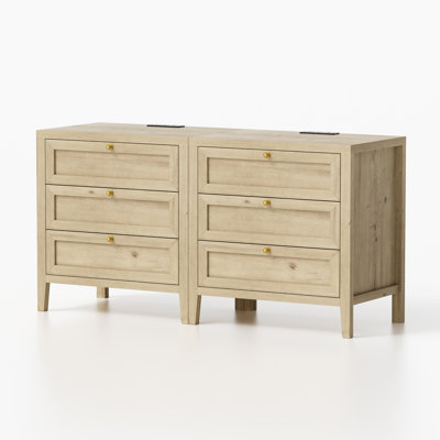 3 Drawer Nightstand With Charging Station,Bedside Table With Usb Ports & Outlets, Modern End Table With Storage Drawers For Bedroom, Living Room