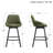 Absalom Modern Industrial Swivel Upholstered 25.6'' Linen Counter Stool with Metal Frame-484732096-505018660