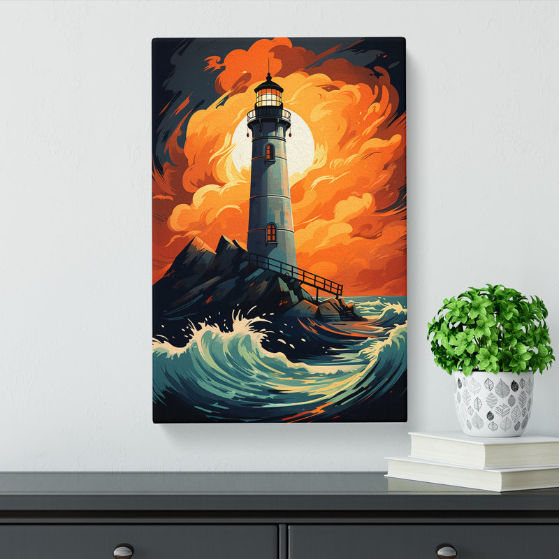 Lighthouse Deco - Print, 50cm H x 35cm W x 3cm D