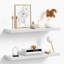 Ensemble de 2 tablettes flottantes murales flottantes en bois pour la cuisine, le salon, la chambre à coucher, la salle de bain et la décoration intérieure
