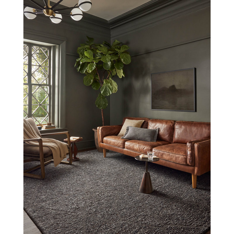 Granite Gray Hand-Tufted Wool Rectangular Area Rug 7'9" x 9'9"