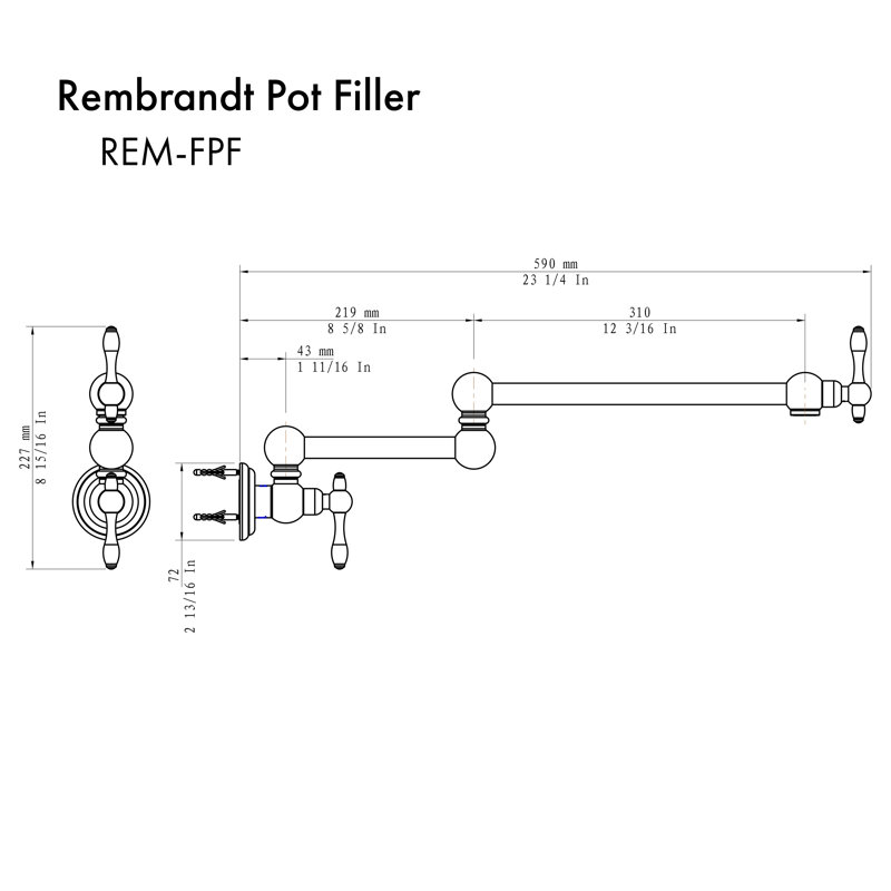Robinet remplisseur ZLINE Rembrandt, Bronze huilé