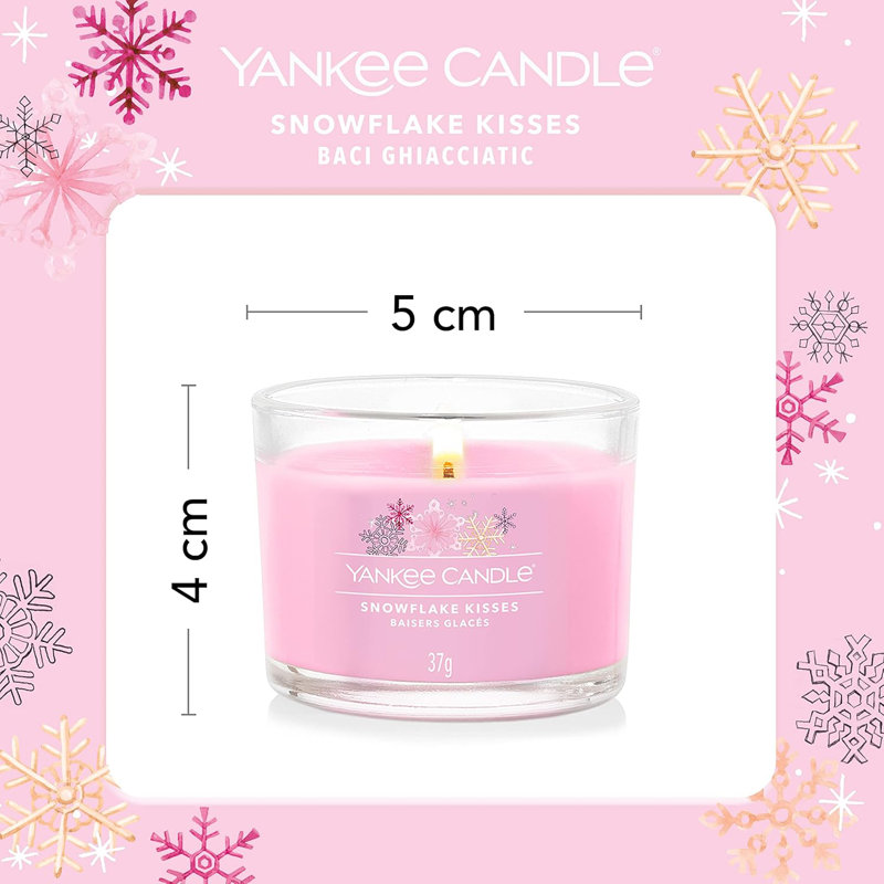 Yankee Candle - 3 Packed Filled Votives - Snowflake Kisses