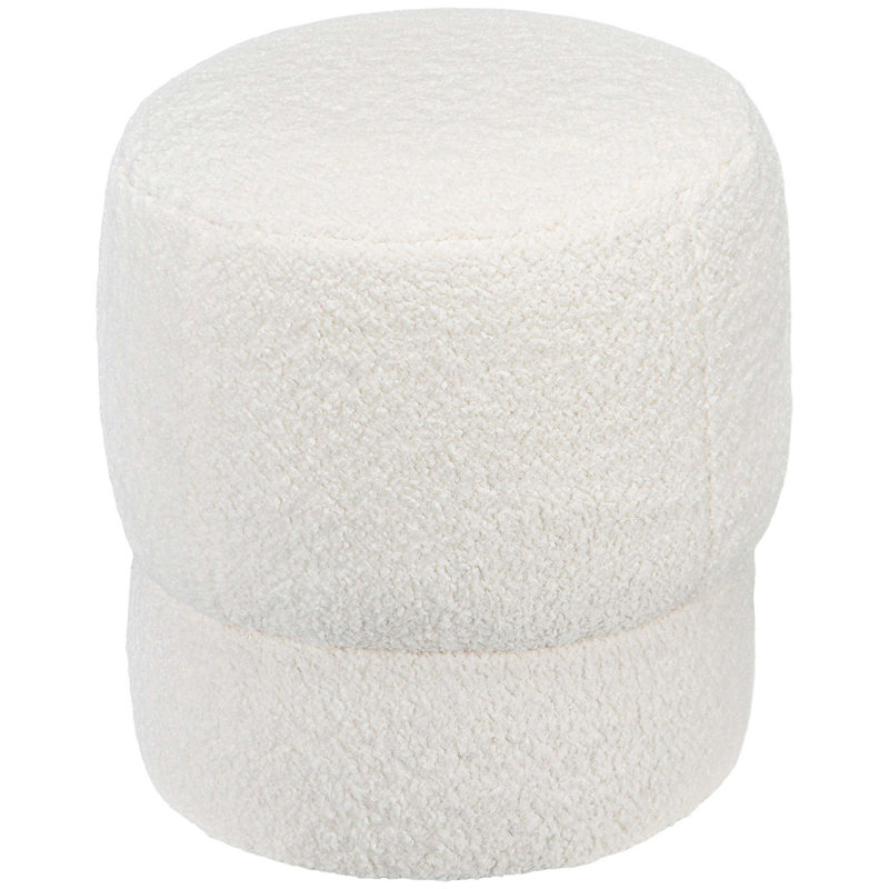 Charmant repose-pieds rond avec tissu moelleux pour une utilisation polyvalente dans n'importe quelle pièce