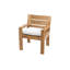 Chaise de salle à manger d'extérieur en teck Pacific (ensemble de 2)-103692417
