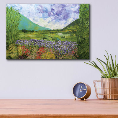 «River Bend» par Allan Friedlander, art mural en verre acrylique, 16 po x 12 po